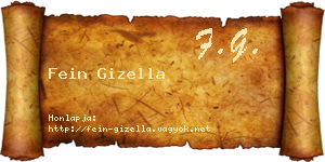 Fein Gizella névjegykártya