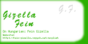 gizella fein business card